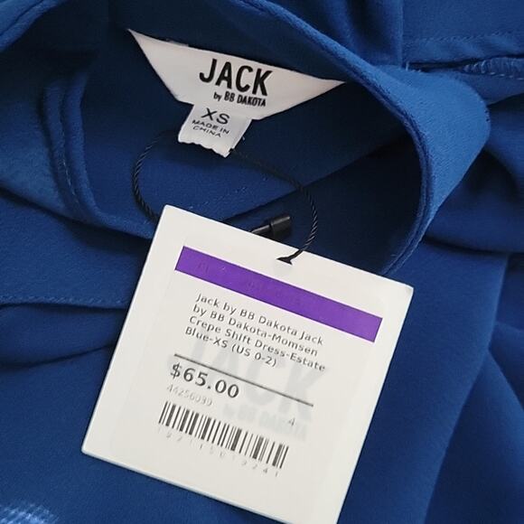 NEW Jack by BB Dakota Blue Shift Dress XS Xsmall Sleeveless Choker Style - Picture 4 of 4